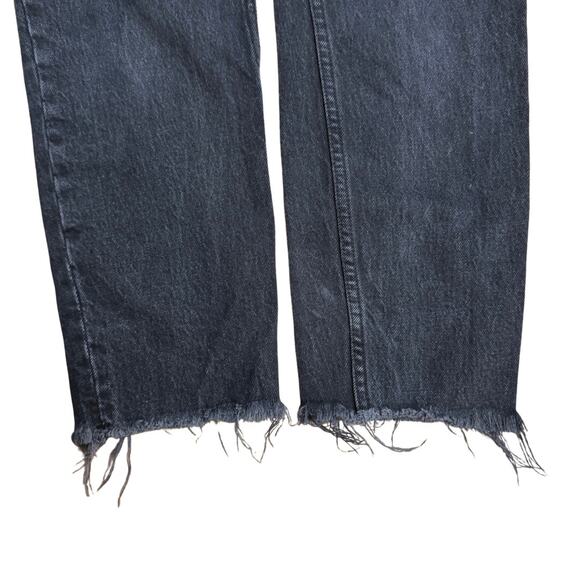 Abercrombie & Fitch The Skinny High Rise Jeans Raw Hem Black Size 29 8R - Picture 3 of 7